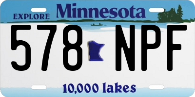 MN license plate 578NPF