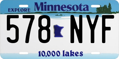 MN license plate 578NYF