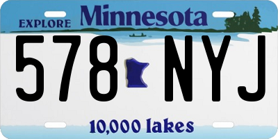 MN license plate 578NYJ
