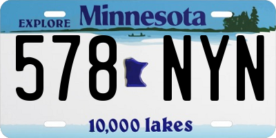 MN license plate 578NYN