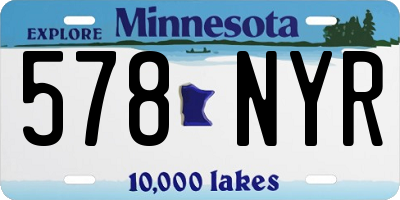 MN license plate 578NYR