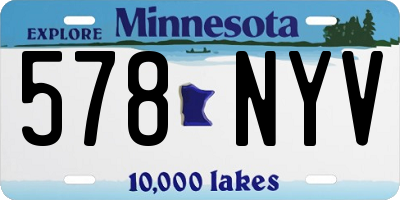 MN license plate 578NYV
