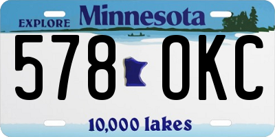 MN license plate 578OKC
