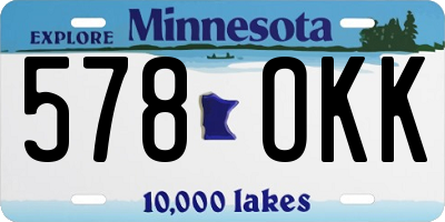 MN license plate 578OKK