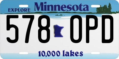 MN license plate 578OPD