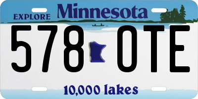 MN license plate 578OTE