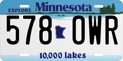 MN license plate 578OWR
