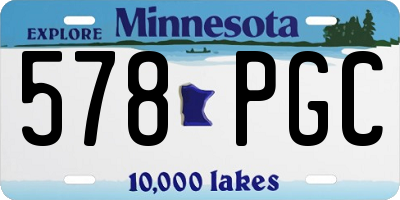 MN license plate 578PGC