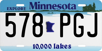 MN license plate 578PGJ