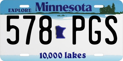 MN license plate 578PGS