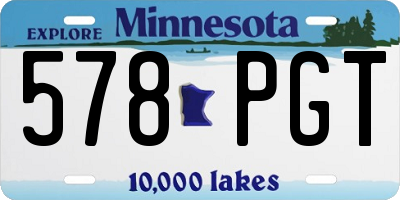 MN license plate 578PGT