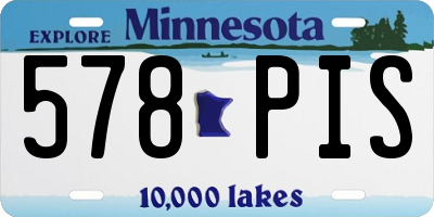 MN license plate 578PIS