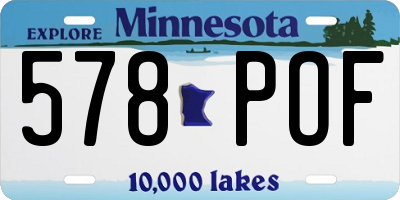 MN license plate 578POF
