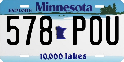 MN license plate 578POU