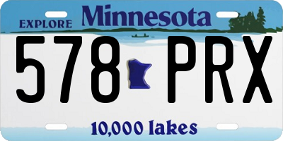 MN license plate 578PRX