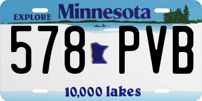 MN license plate 578PVB