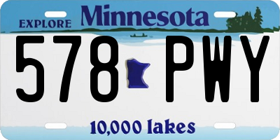 MN license plate 578PWY