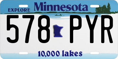 MN license plate 578PYR