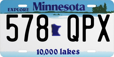 MN license plate 578QPX