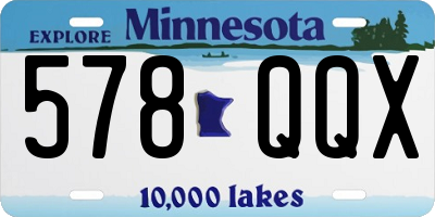 MN license plate 578QQX