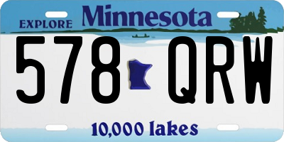MN license plate 578QRW