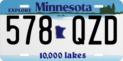 MN license plate 578QZD