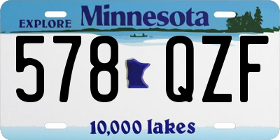 MN license plate 578QZF
