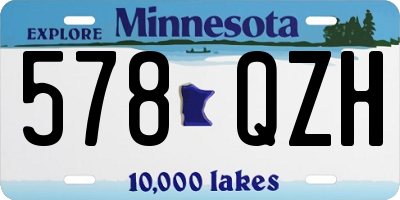 MN license plate 578QZH