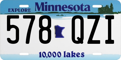 MN license plate 578QZI