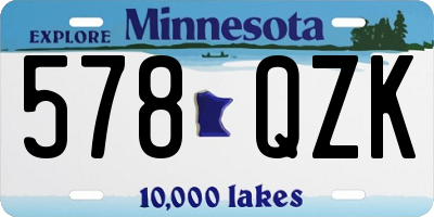 MN license plate 578QZK