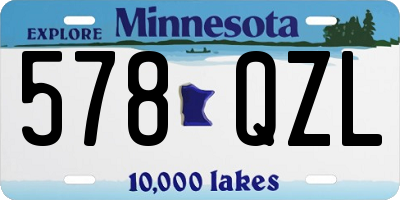 MN license plate 578QZL