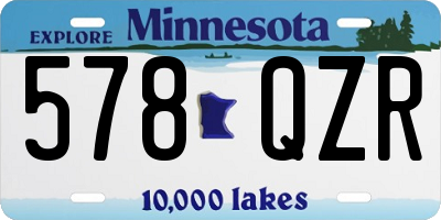 MN license plate 578QZR