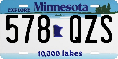 MN license plate 578QZS