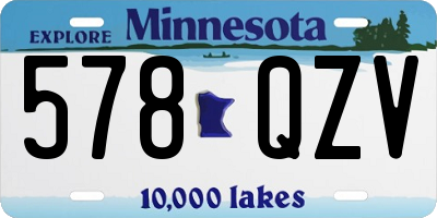 MN license plate 578QZV