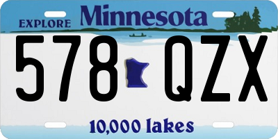 MN license plate 578QZX