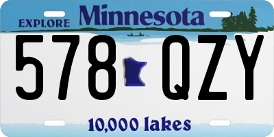 MN license plate 578QZY