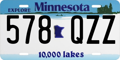 MN license plate 578QZZ