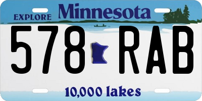 MN license plate 578RAB