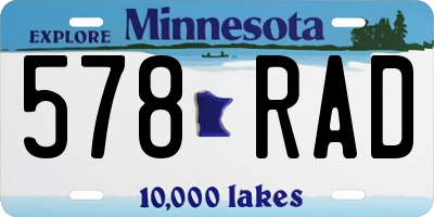 MN license plate 578RAD