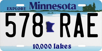 MN license plate 578RAE