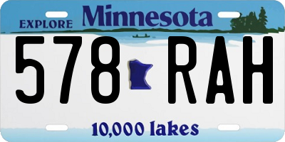 MN license plate 578RAH