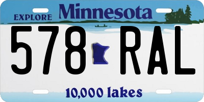 MN license plate 578RAL
