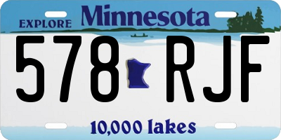 MN license plate 578RJF