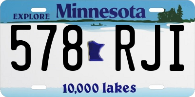 MN license plate 578RJI