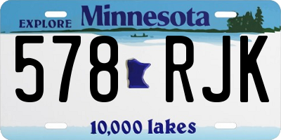 MN license plate 578RJK