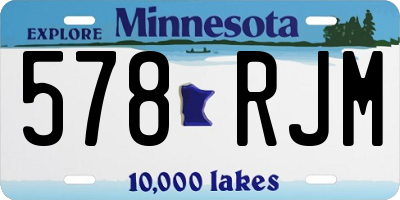 MN license plate 578RJM