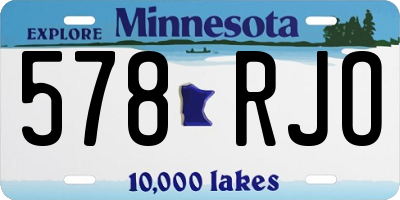 MN license plate 578RJO