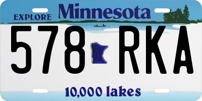 MN license plate 578RKA