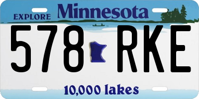 MN license plate 578RKE