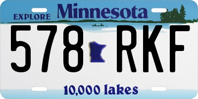 MN license plate 578RKF